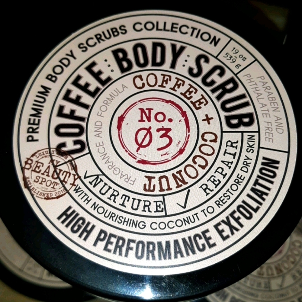 🆕️19 OZ~COFFEE & COCONUT BODY SCRUB WITH FREE BONUS!🎁GREAT GIFT!🎁 - Picture 9 of 13
